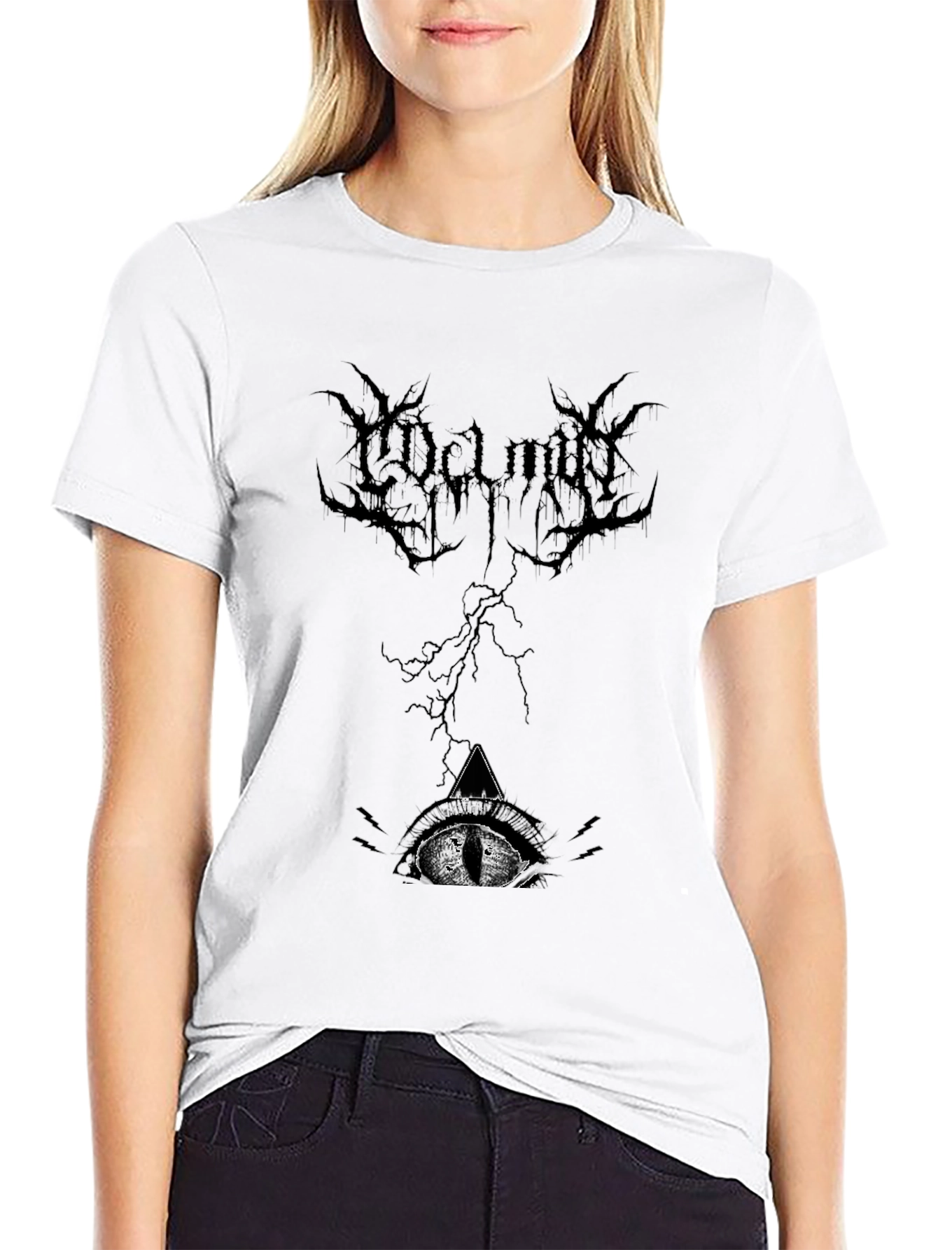 Black Metal Band Logo Graphic T-Shirt