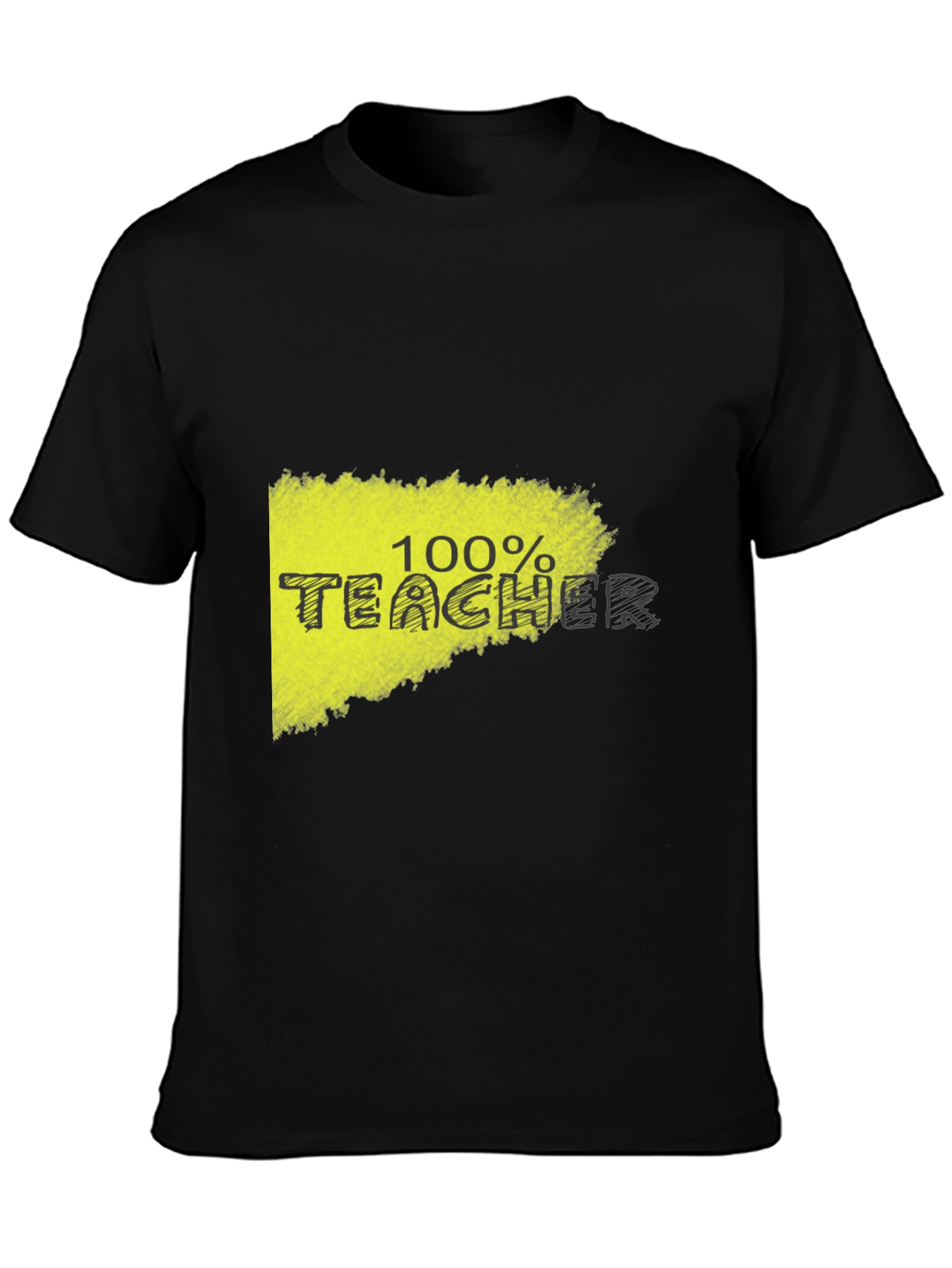 100% Teacher Graphic Black T-Shirt
