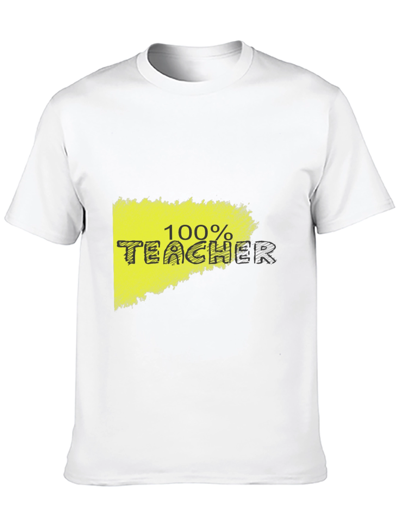 100% Teacher Graphic Black T-Shirt