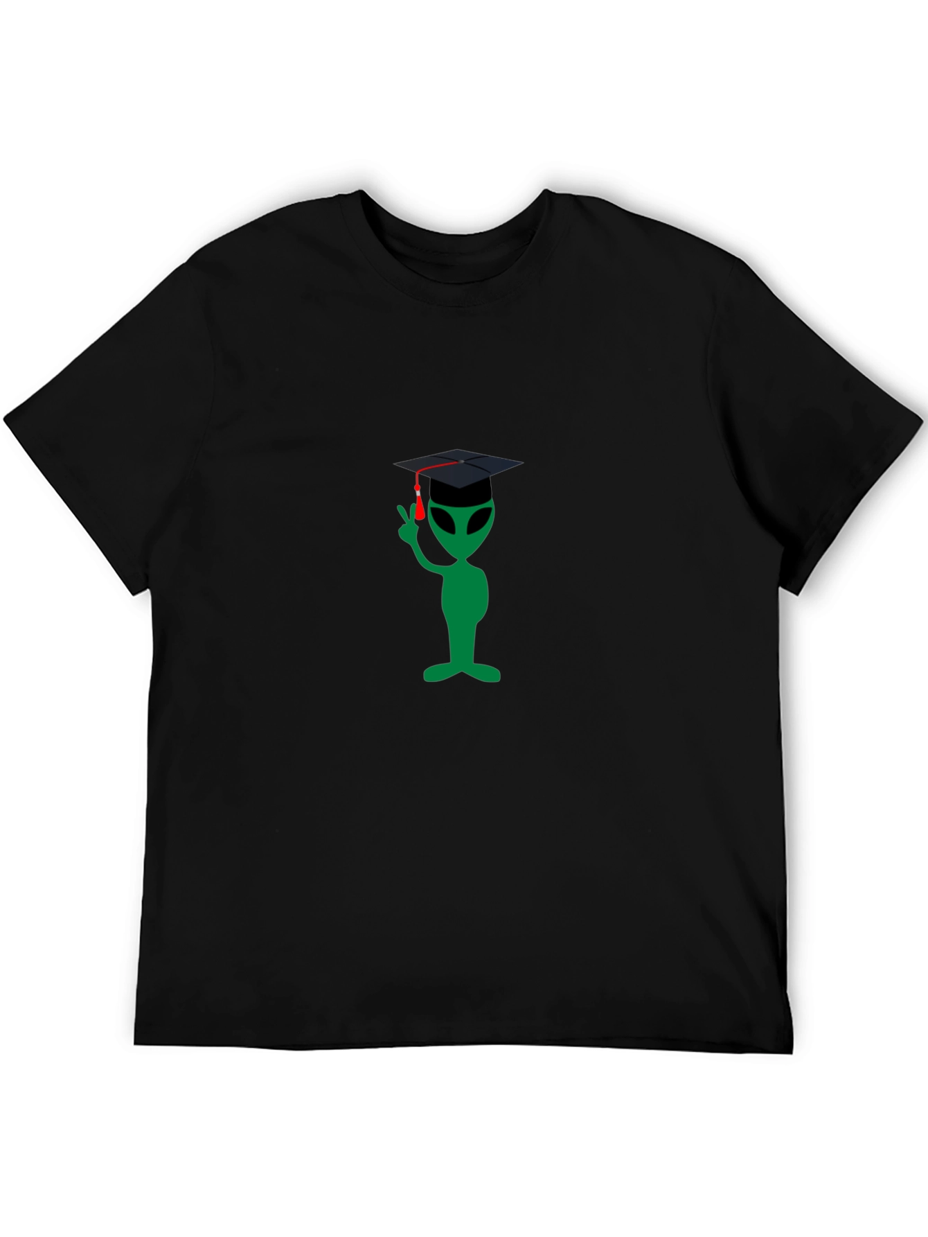Graduation Alien Graphic Tee - Black