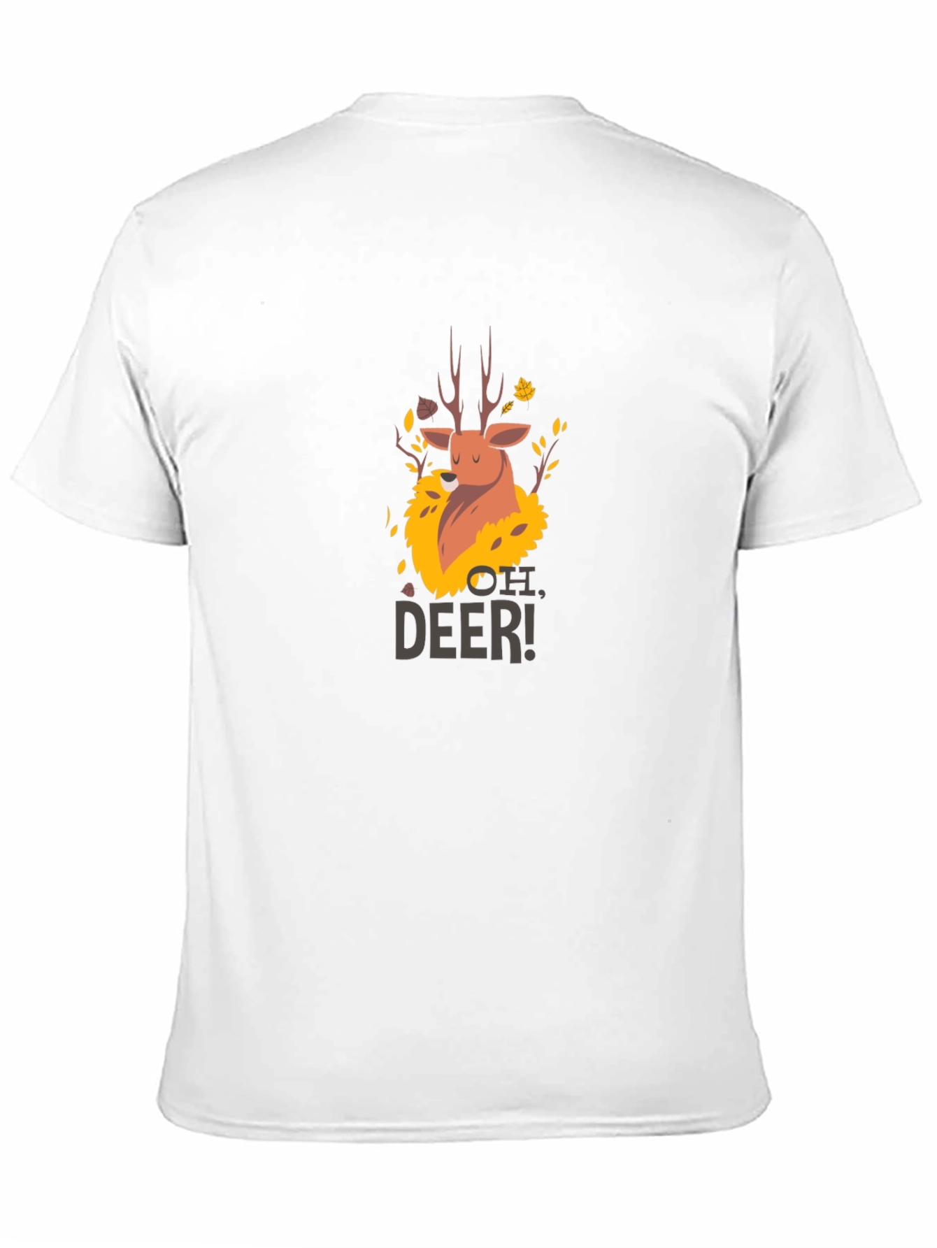 Oh Deer! Graphic Print Black T-Shirt