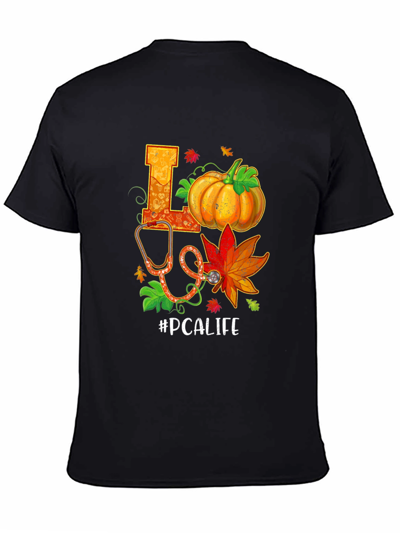 PCALIFE Pumpkin Stethoscope Graphic Tee