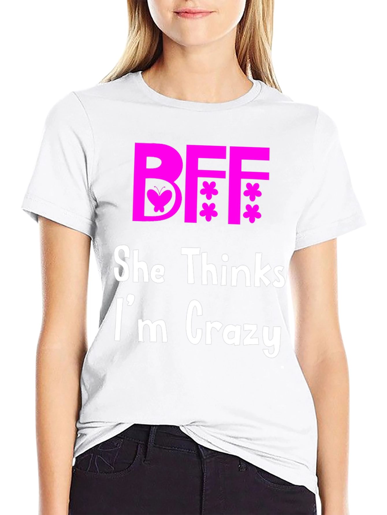 BFF Best Friends Crazy Matching T-Shirt