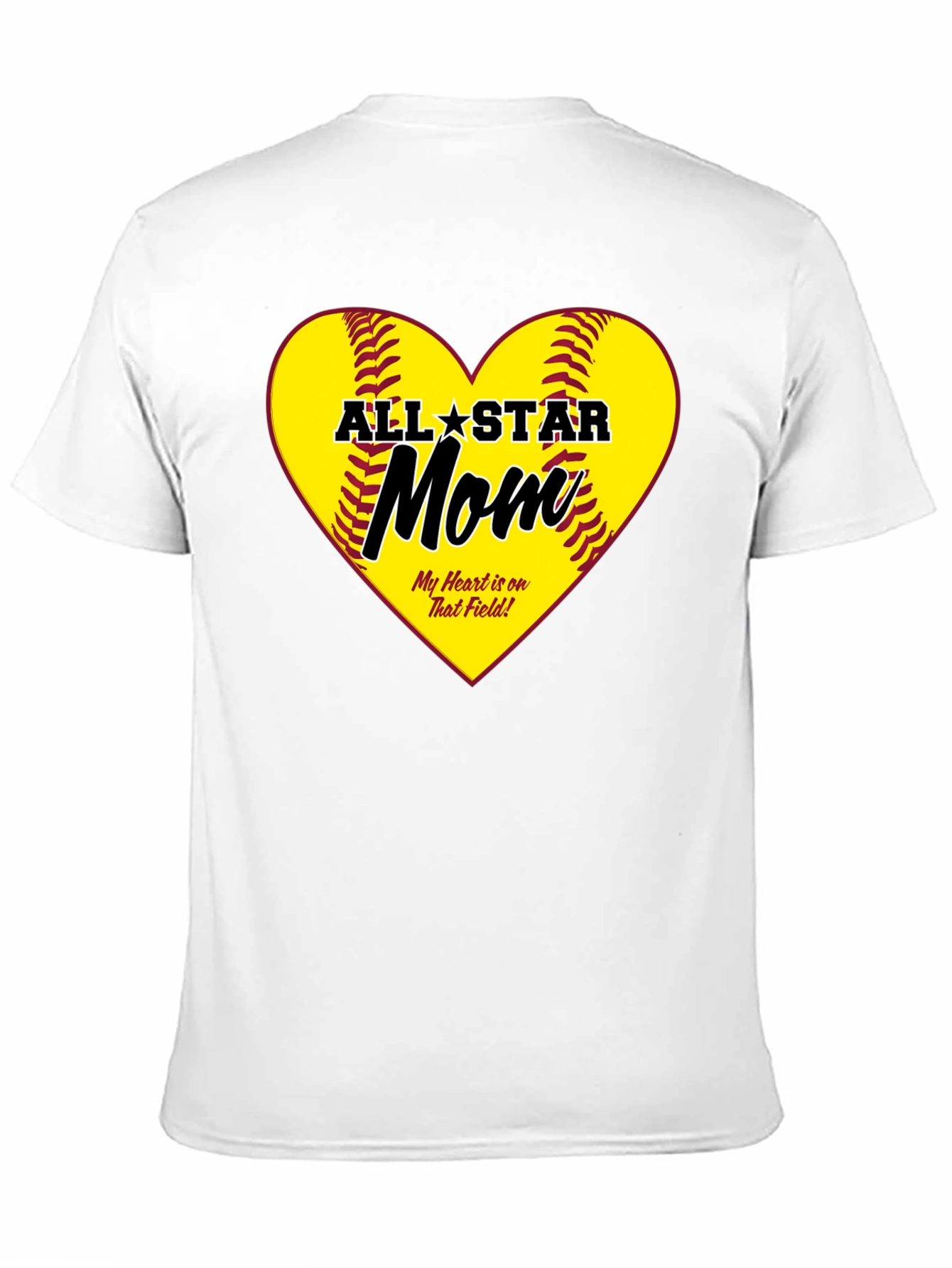 All-Star Mom Heart Design T-Shirt