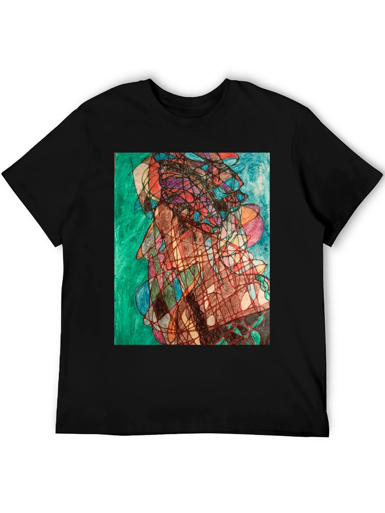 Abstract Art Graphic Tee - Modern Black T-Shirt