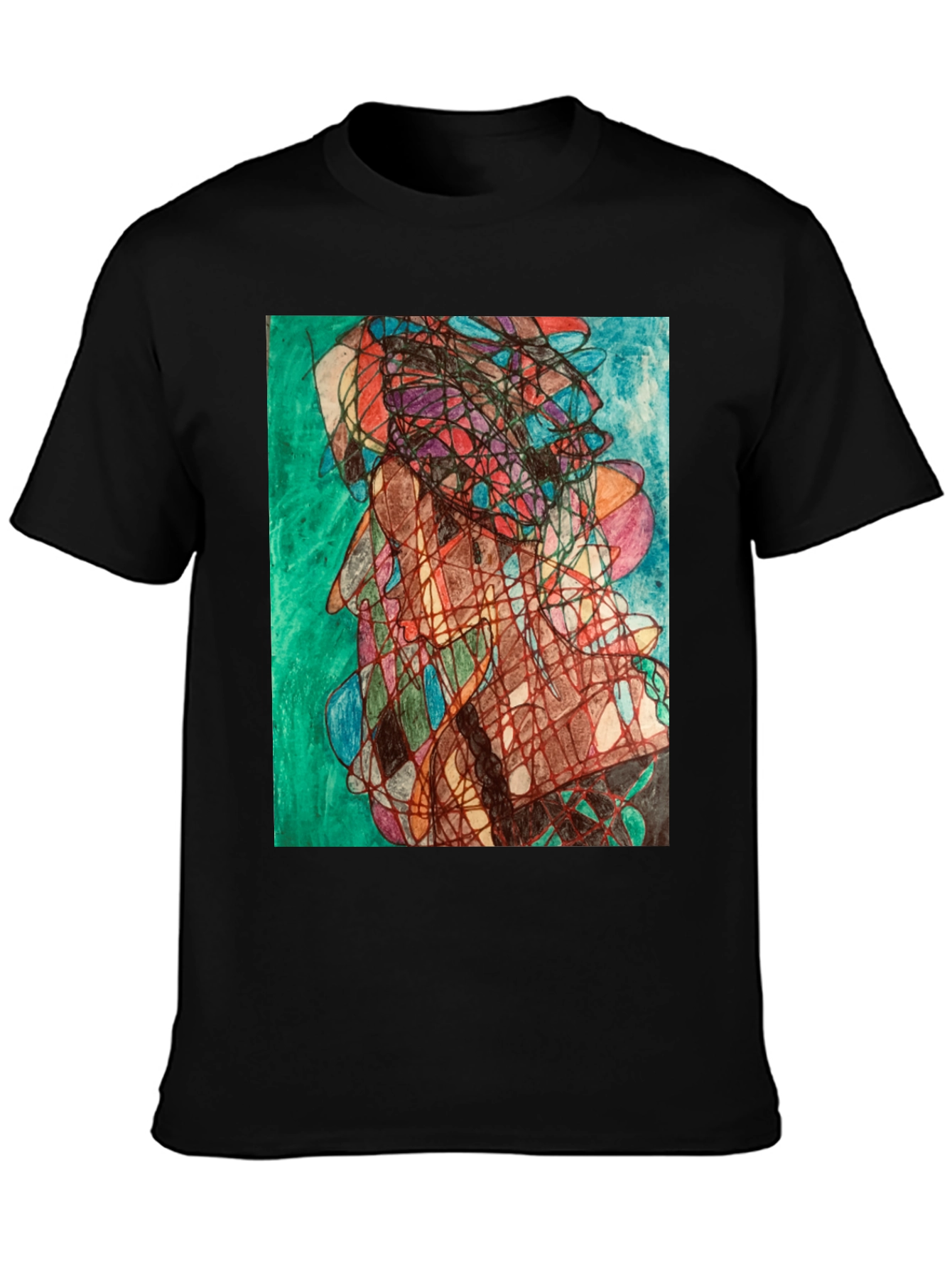 Abstract Art Graphic Tee - Modern Black T-Shirt
