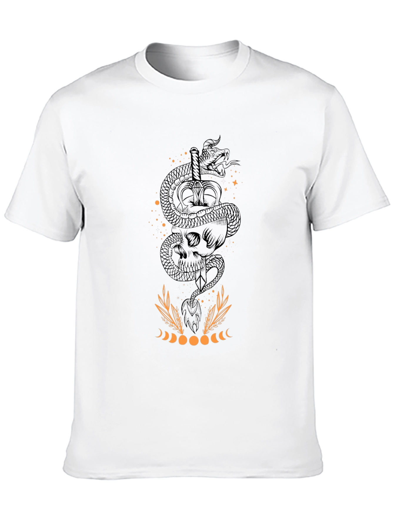 Skull & Snake Graphic Tee - Mens Black T-Shirt