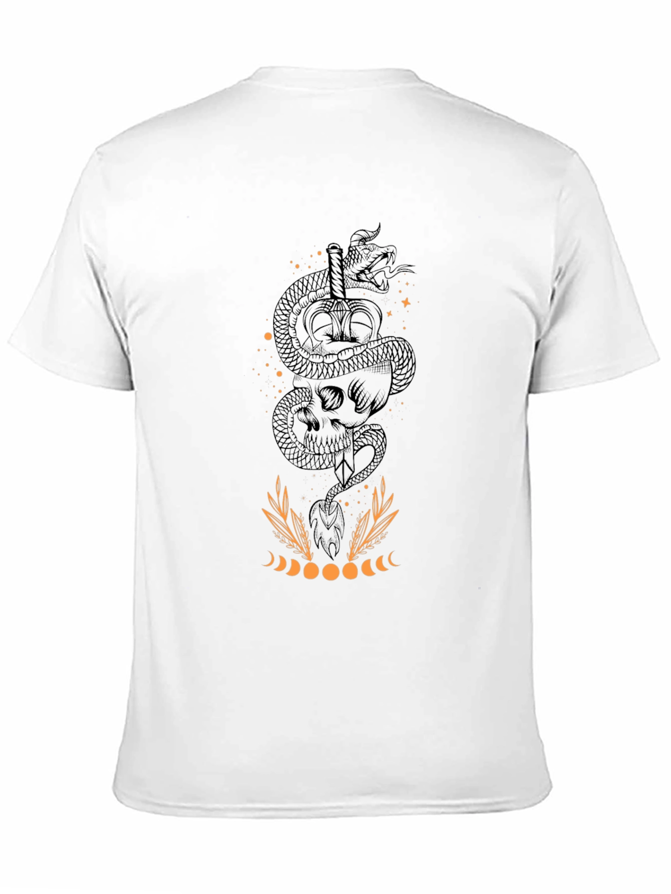 Skull & Snake Graphic Tee - Mens Black T-Shirt