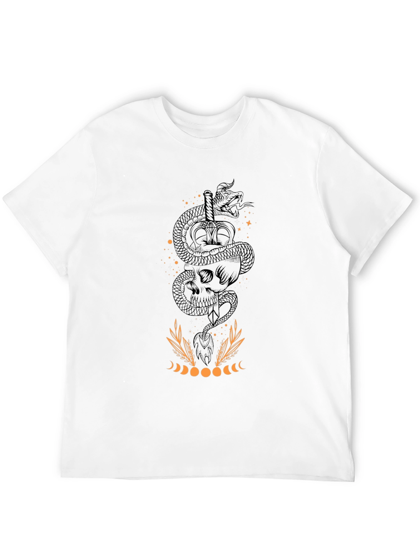 Skull & Snake Graphic Tee - Mens Black T-Shirt