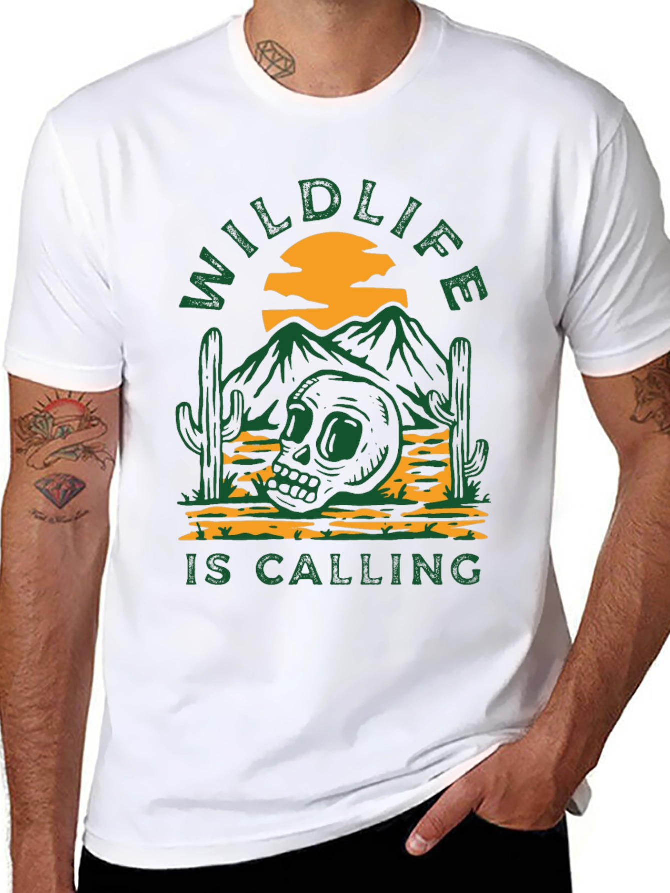 Wildlife Calling Black Graphic Tee