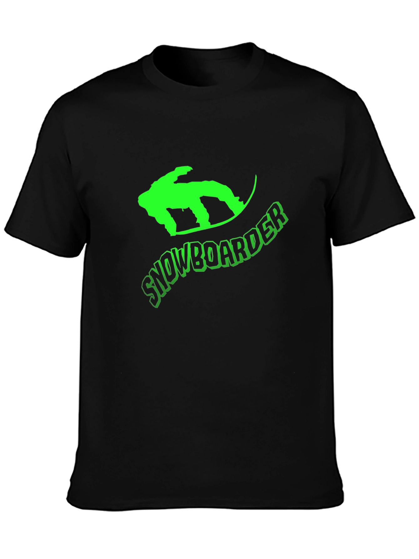Snowboarder Graphic T-Shirt - Black
