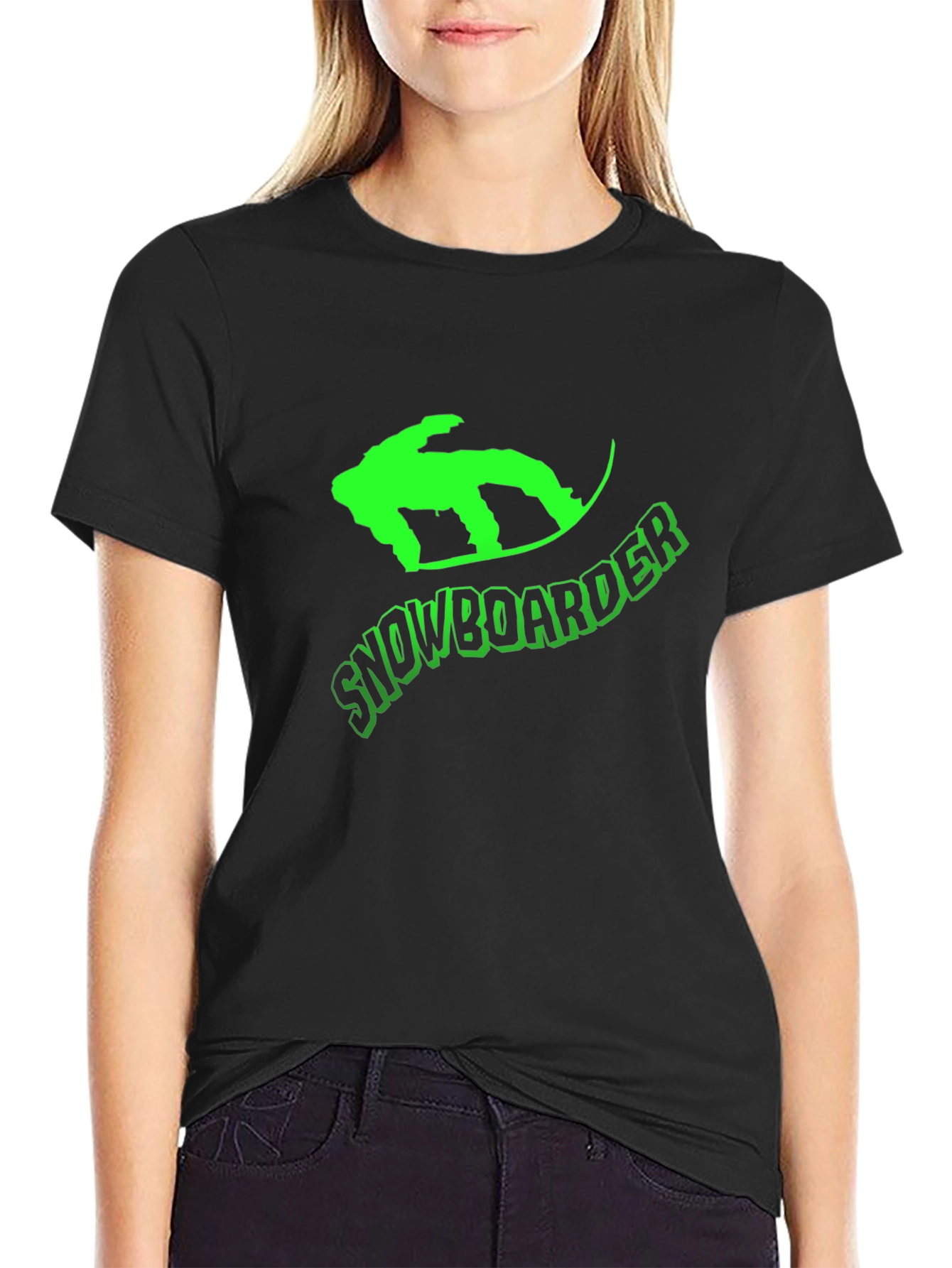 Snowboarder Graphic T-Shirt - Black