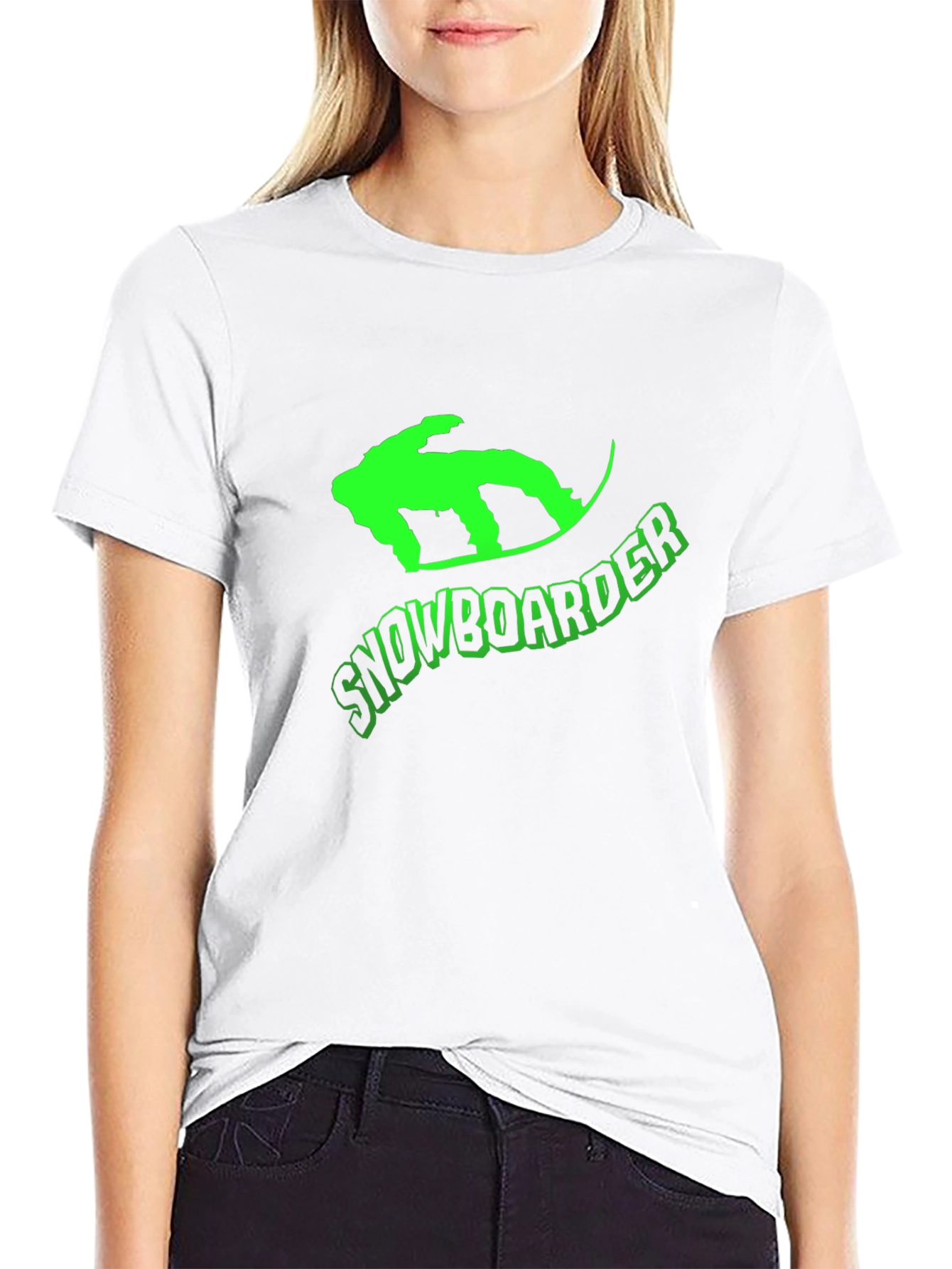 Snowboarder Graphic T-Shirt - Black
