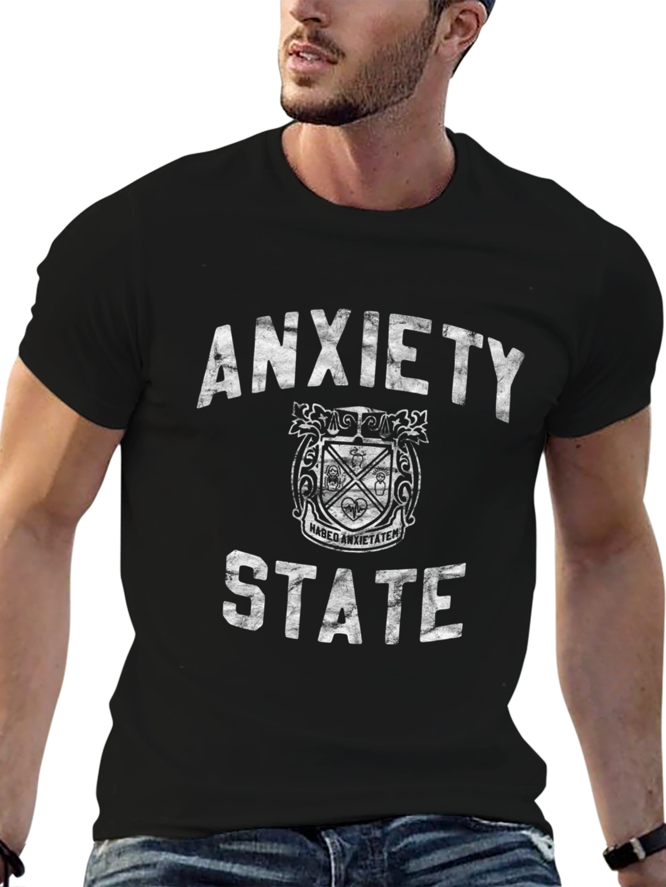 Anxiety State T-Shirt - Black Graphic Tee