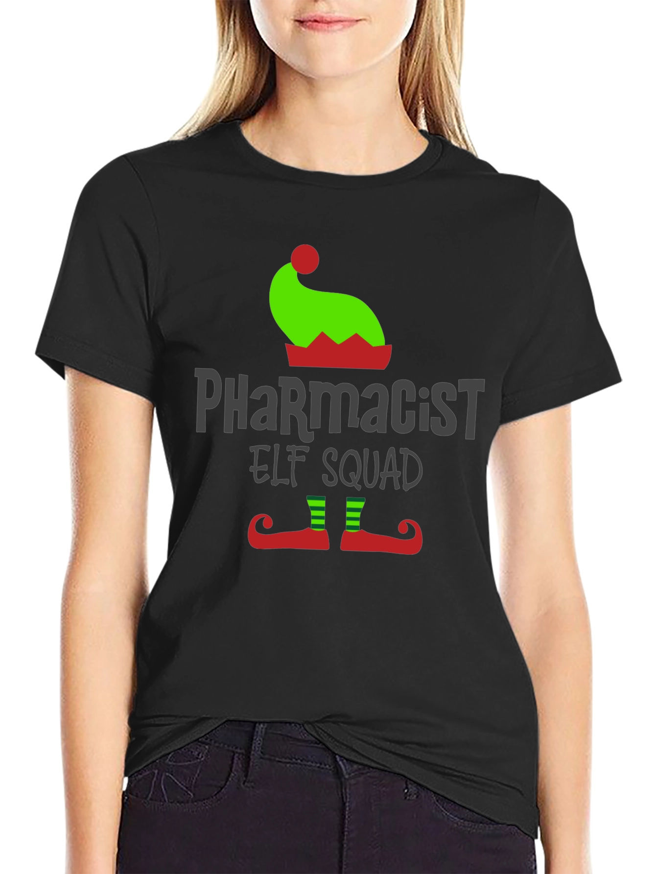 Pharmacist Elf Squad Christmas T-Shirt