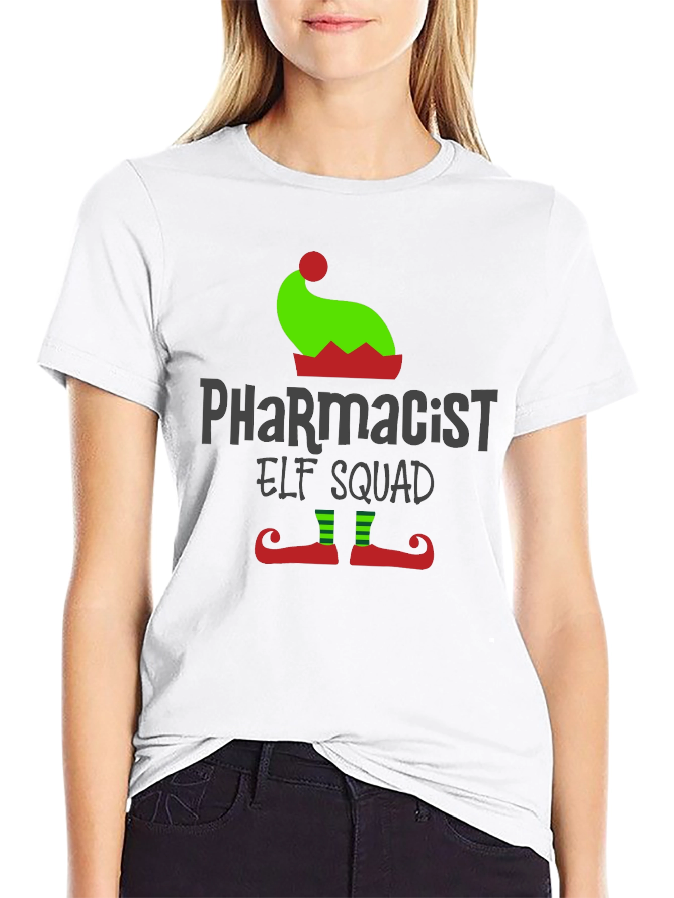 Pharmacist Elf Squad Christmas T-Shirt