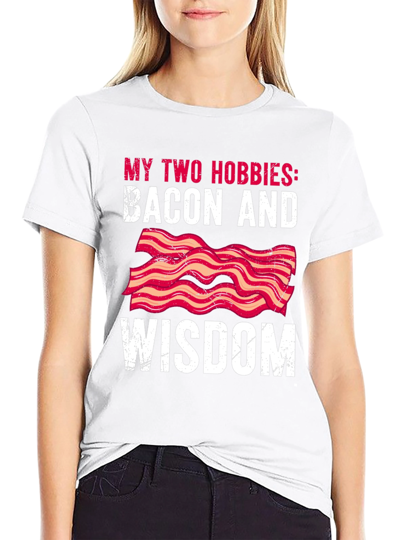 Bacon & Wisdom Graphic Tee - Funny Hobby T-Shirt