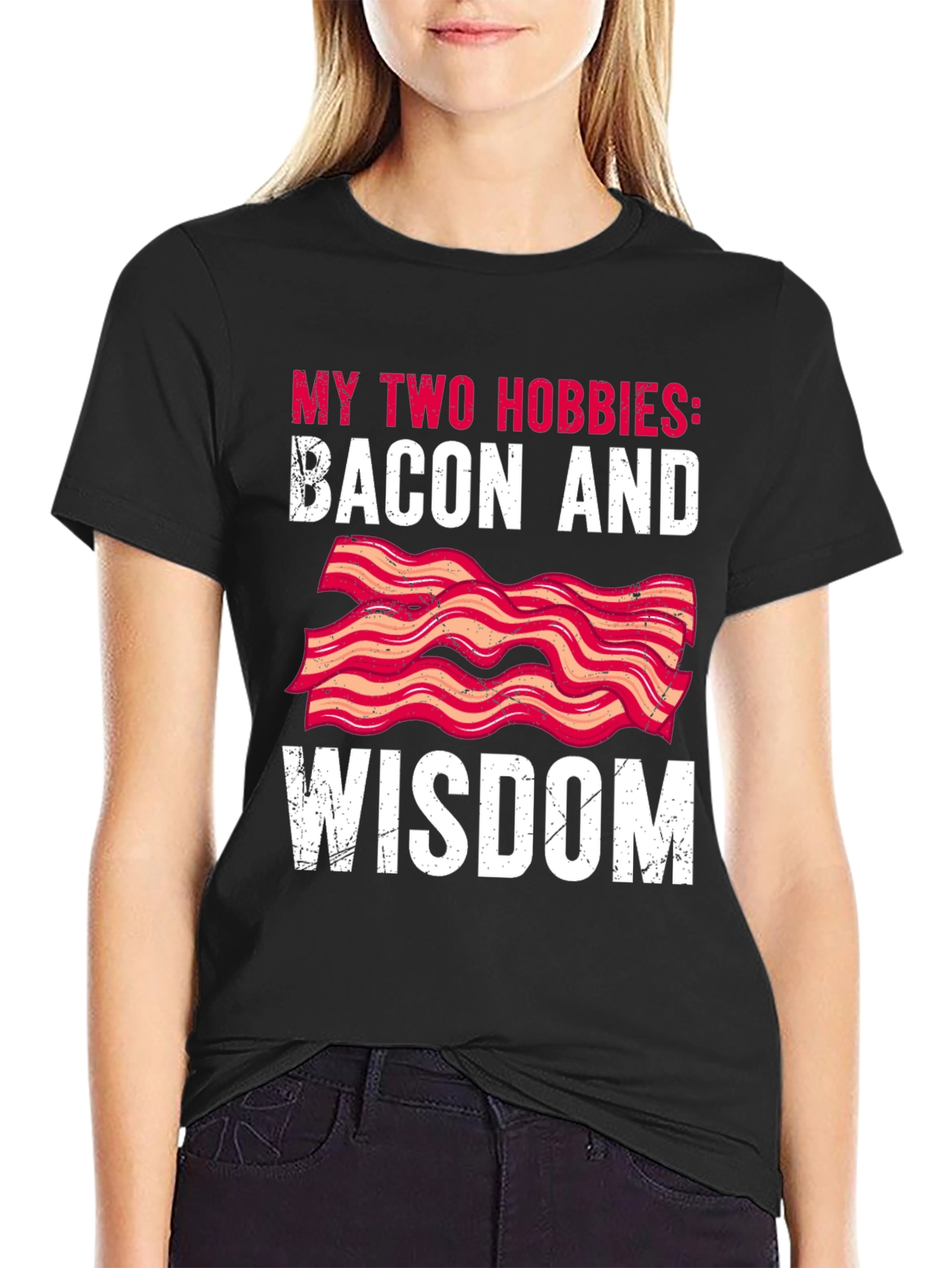 Bacon & Wisdom Graphic Tee - Funny Hobby T-Shirt
