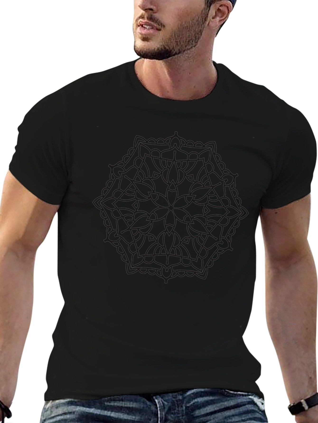 Black Graphic Tee - Minimalist Style