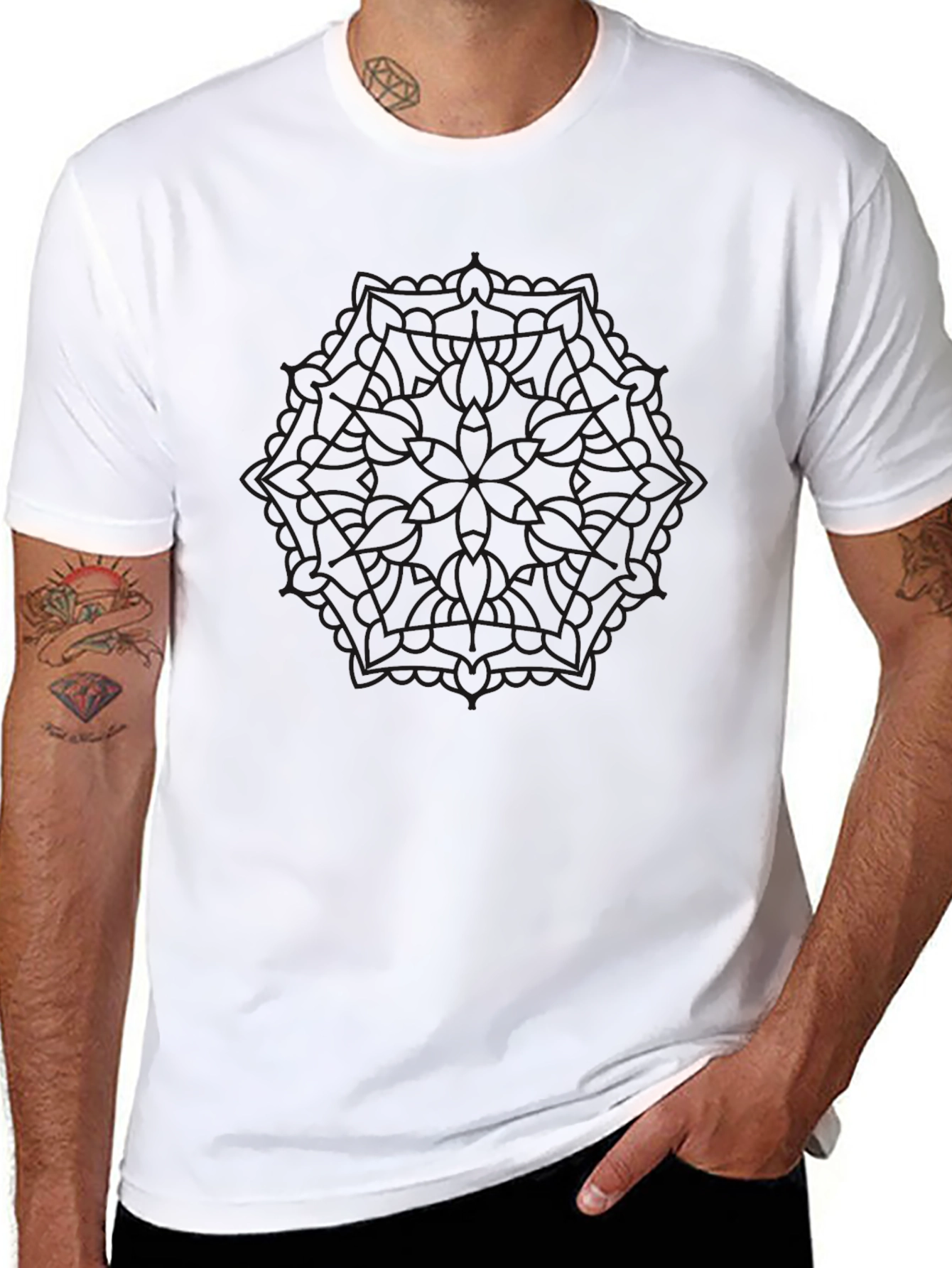 Black Graphic Tee - Minimalist Style
