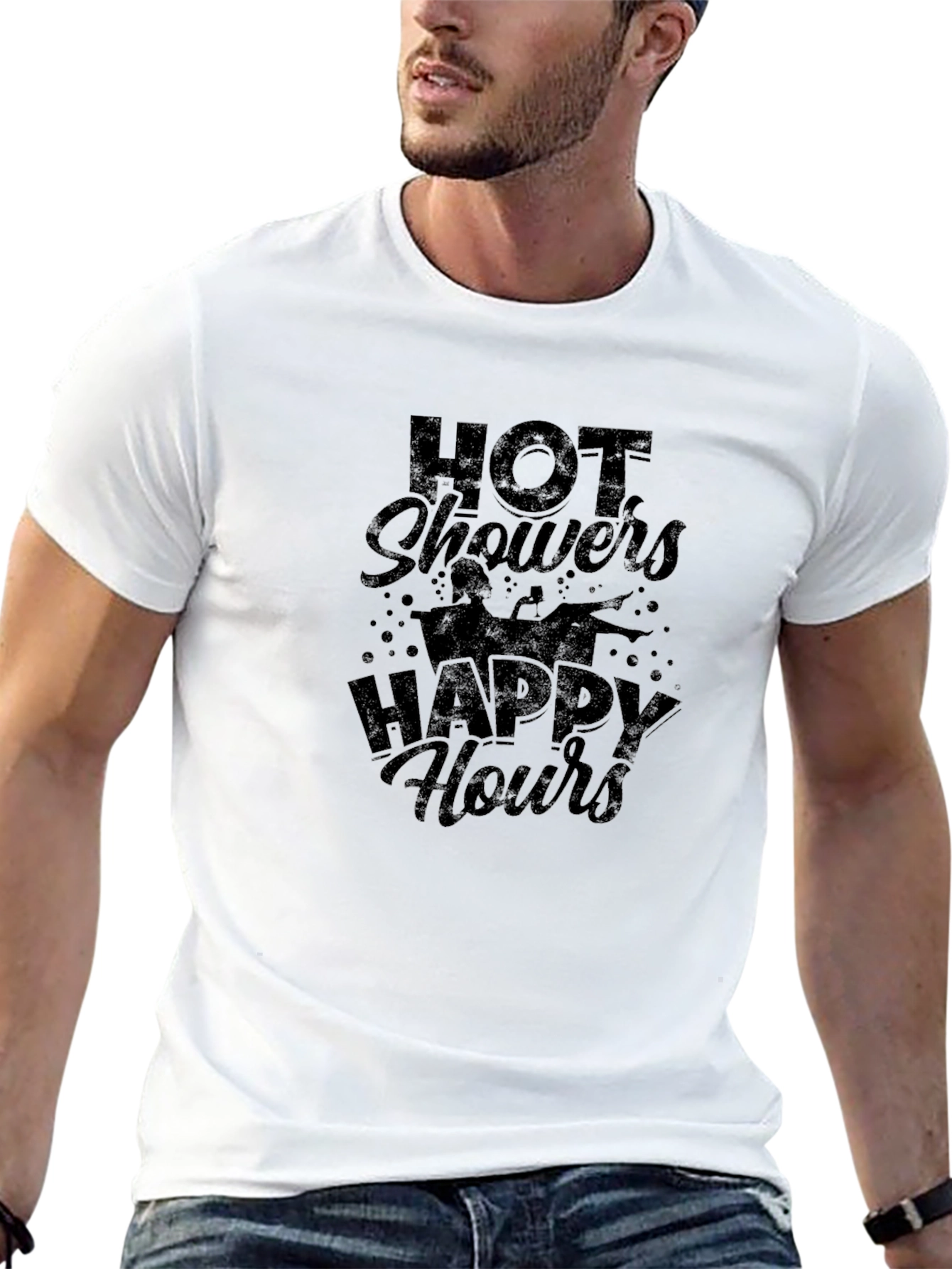 Hot Showers Happy Hours Graphic T-Shirt