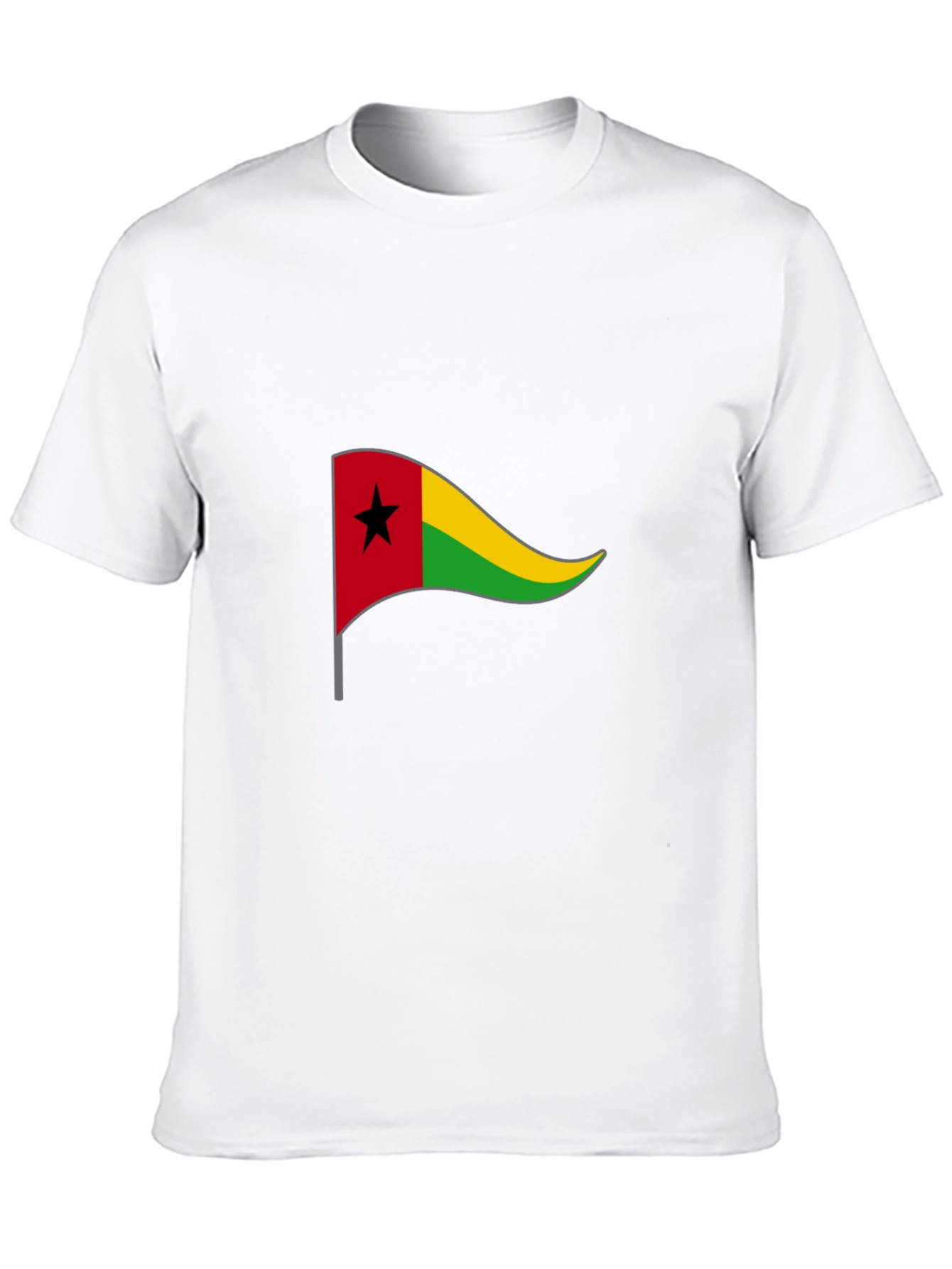 Guinea-Bissau Flag Graphic Black Tee