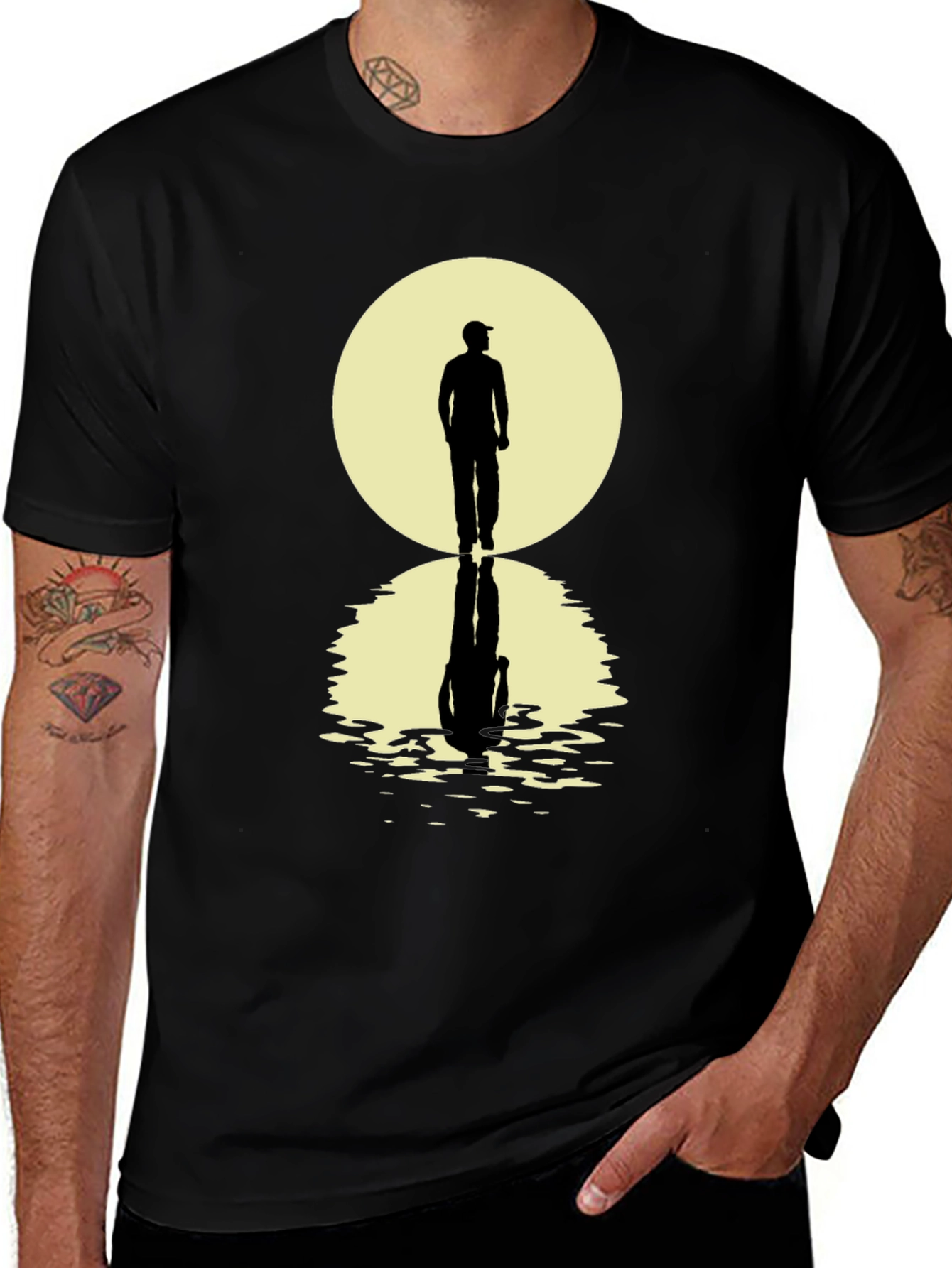 Mens Walking Reflection Graphic Tee