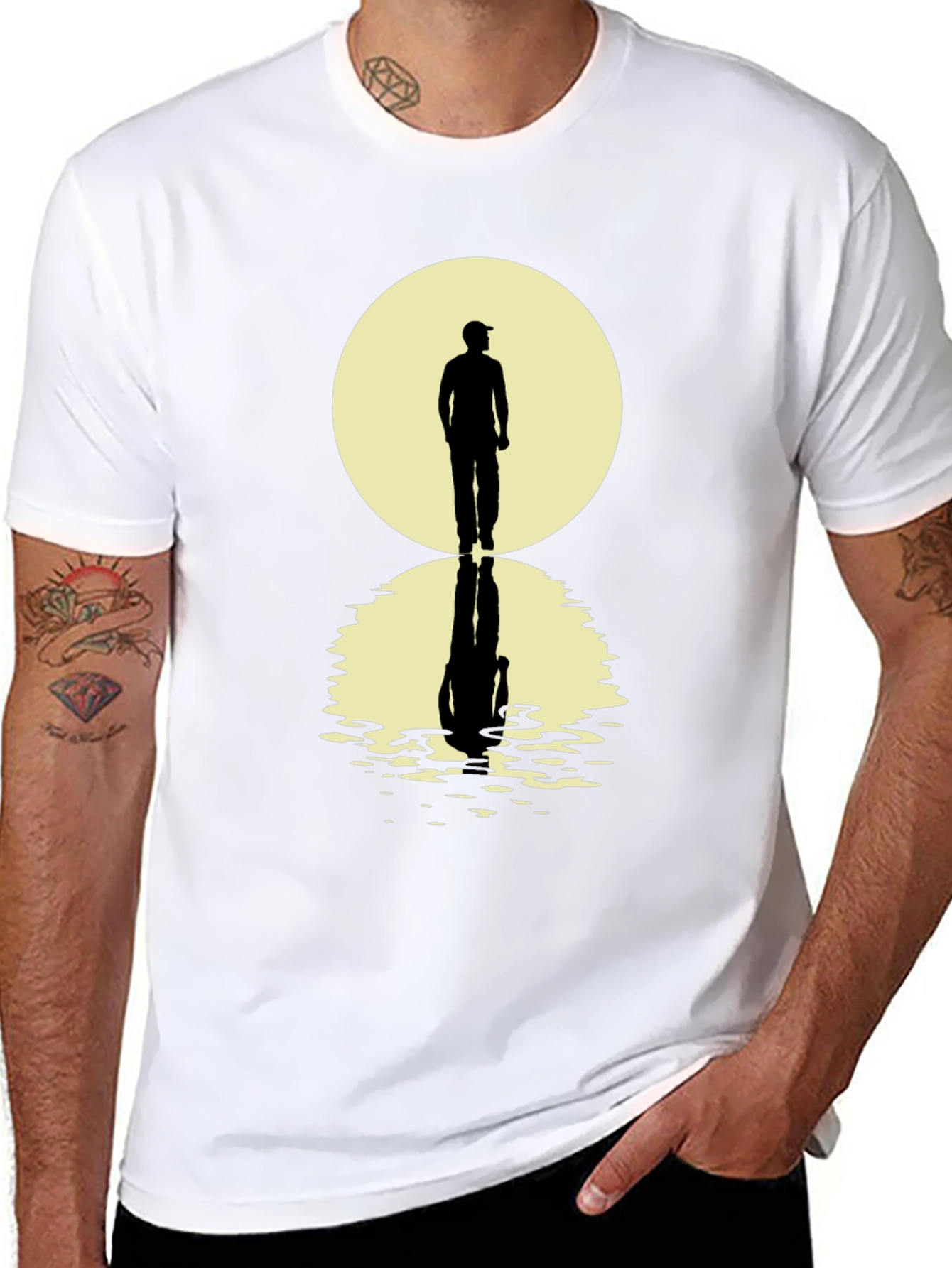 Mens Walking Reflection Graphic Tee