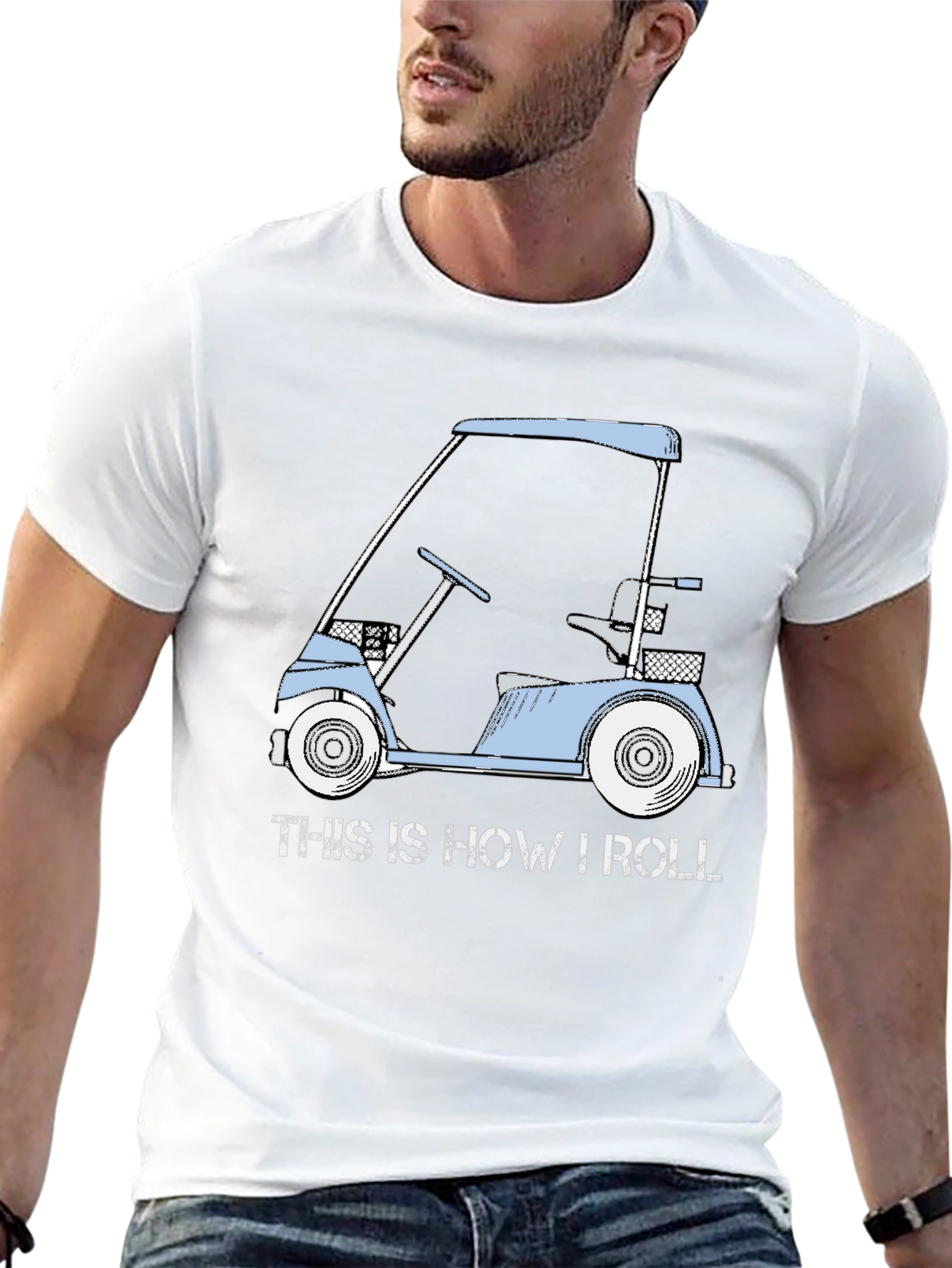 This is How I Roll Golf Cart Graphic Tee
