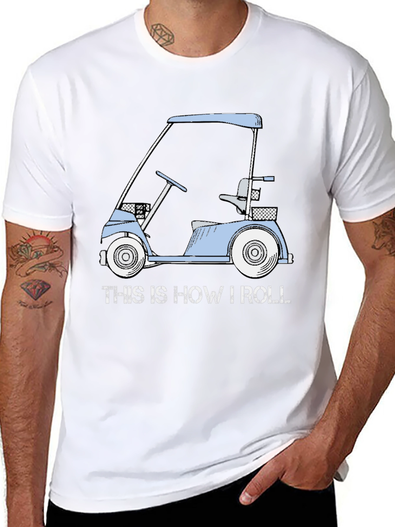 This is How I Roll Golf Cart Graphic Tee