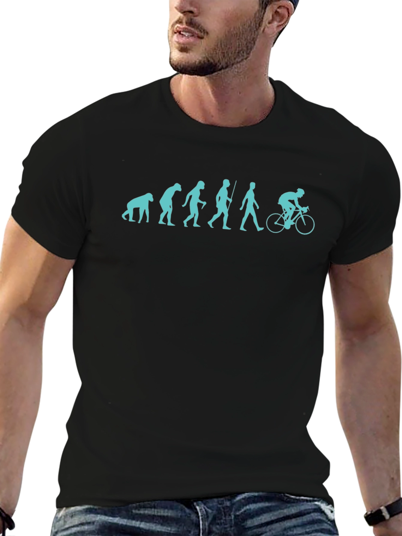 Evolution of Cyclist Graphic T-Shirt