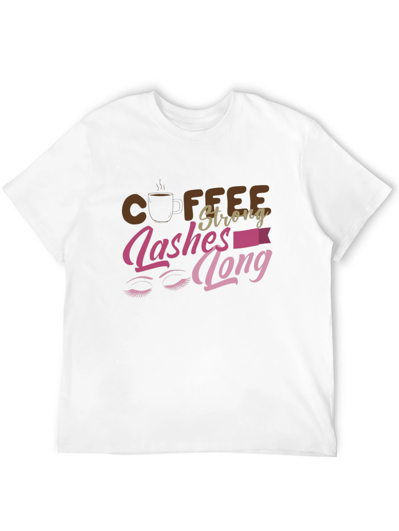 Coffee Strong Lashes Long Graphic Tee