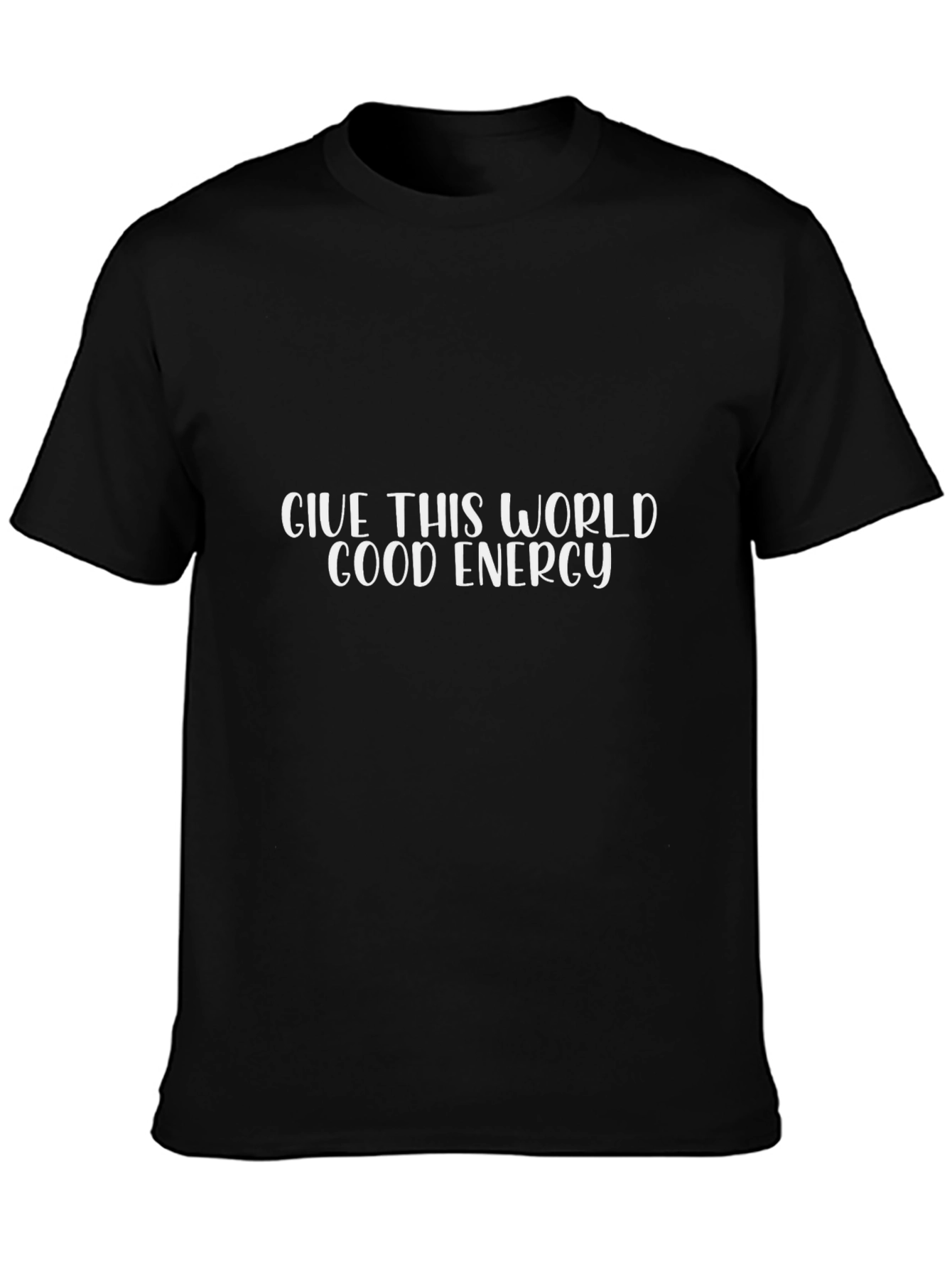 Good Energy Graphic Tee - Black Casual T-Shirt